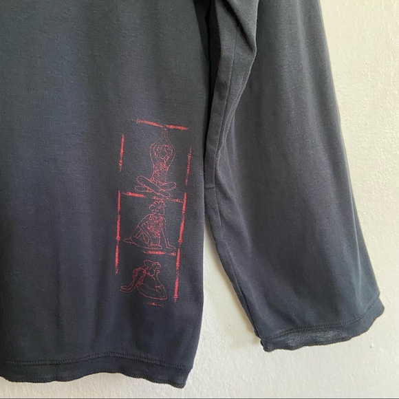 Soma Pima Cotton Yoga Print Long Sleeve Top - Picture 4 of 8